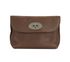 Mulberry Darley Cosmetic Pouch, &pound;110, Accessories, Grey, Leather, Front view